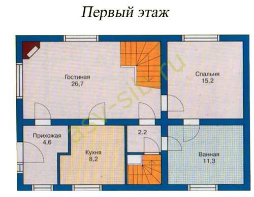 Первый этаж коттеджа на Малом море, оз. Байкал.